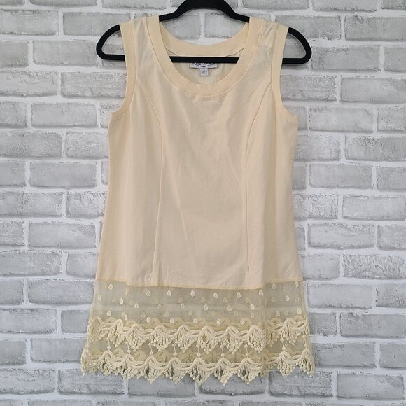 Kathleen Kirkwood Layering Tank Lace Dress Extender Romantic Fairycore Small - Picture 1 of 8